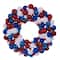 28" Red, White, and Blue Patriotic Mix Ball Wreath